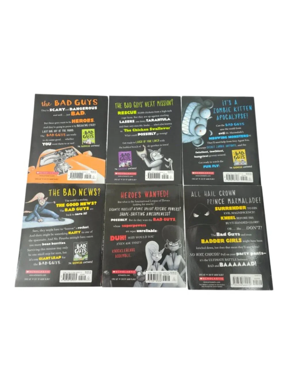 The Bad Guys Graphic Novels Aaron Blabey Paperback Scholastic Kids Book Lot Of 6